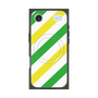Premium Square Case with MagSafe［ Big Stripe - Green × Yellow ］