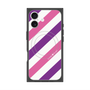 Premium Square Case with MagSafe［ Big Stripe - Purple × Pink ］