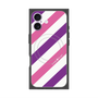 Premium Square Case with MagSafe［ Big Stripe - Purple × Pink ］