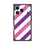 Premium Square Case with MagSafe［ Big Stripe - Purple × Pink ］