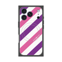 Premium Square Case with MagSafe［ Big Stripe - Purple × Pink ］