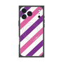 Premium Square Case with MagSafe［ Big Stripe - Purple × Pink ］