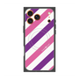 Premium Square Case with MagSafe［ Big Stripe - Purple × Pink ］