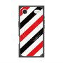 Premium Square Case with MagSafe［ Big Stripe - Red × Black ］