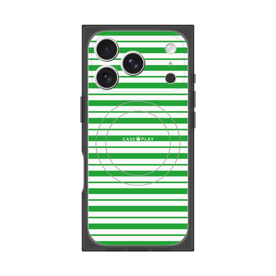 Premium Square Case with MagSafe［ Small Border - Green ］