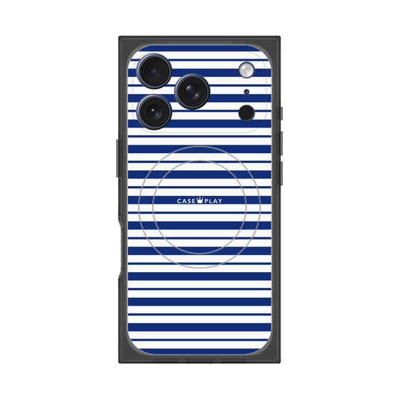 Premium Square Case with MagSafe［ Small Border - Navy ］