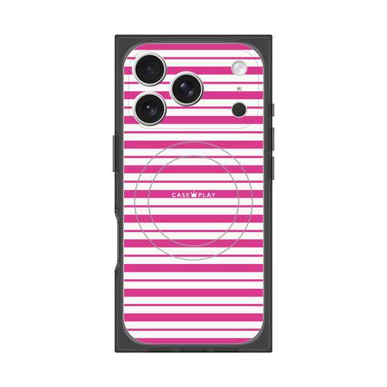 Premium Square Case with MagSafe［ Small Border - Pink ］