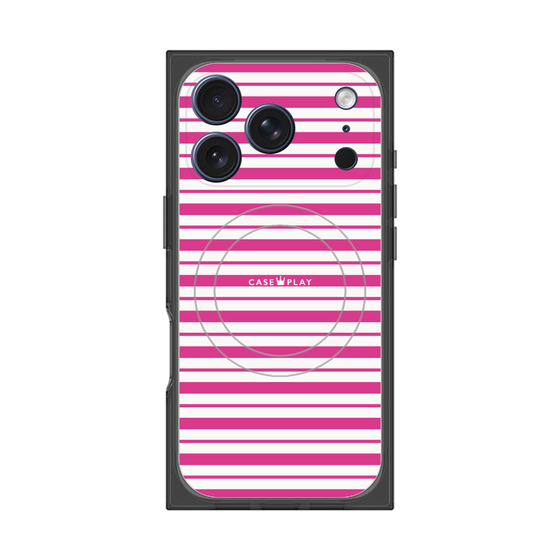 Premium Square Case with MagSafe［ Small Border - Pink ］