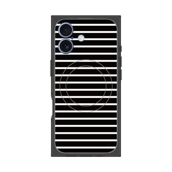 Premium Square Case with MagSafe［ Middle Border - Black ］