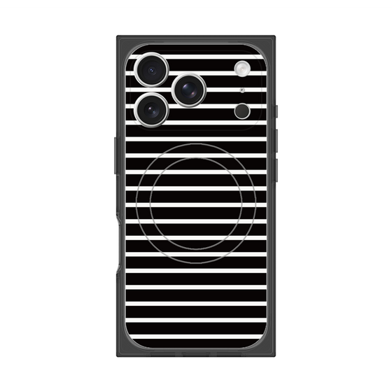 Premium Square Case with MagSafe［ Middle Border - Black ］