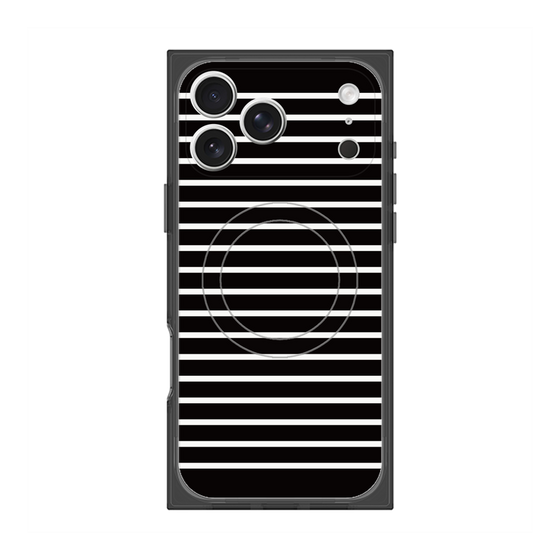 Premium Square Case with MagSafe［ Middle Border - Black ］