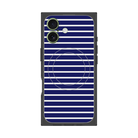 Premium Square Case with MagSafe［ Middle Border - Blue ］