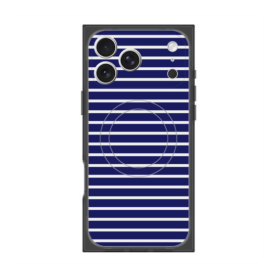 Premium Square Case with MagSafe［ Middle Border - Blue ］