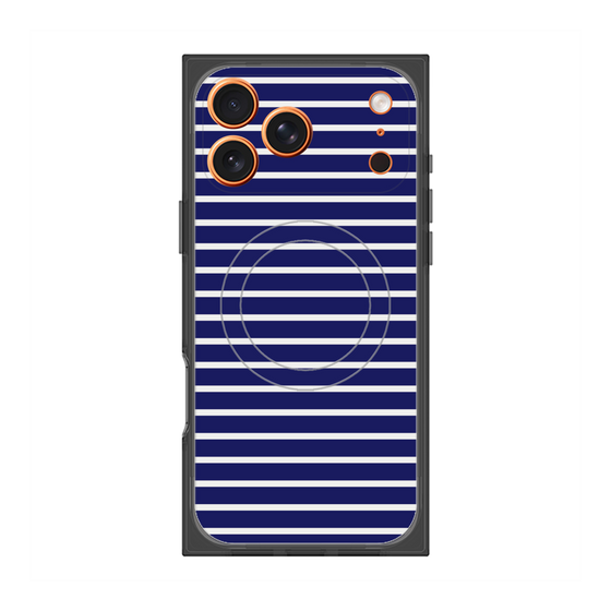 Premium Square Case with MagSafe［ Middle Border - Blue ］