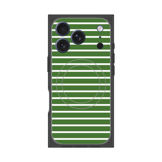 Premium Square Case with MagSafe［ Middle Border - Green ］