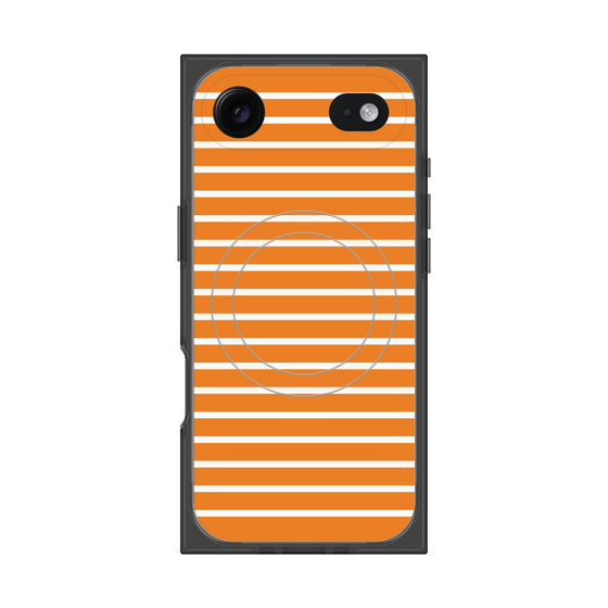 Premium Square Case with MagSafe［ Middle Border - Orange ］