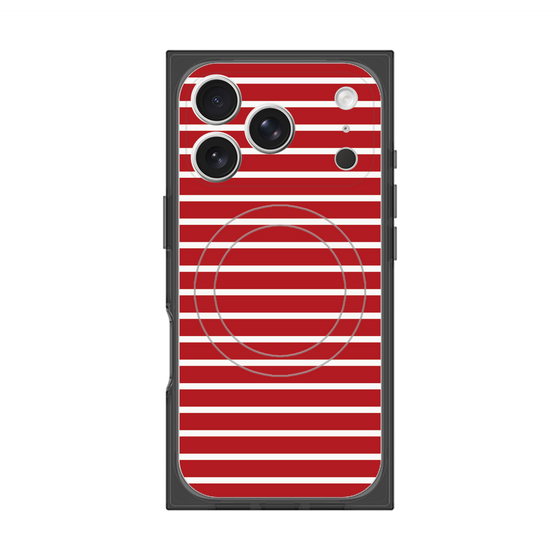 Premium Square Case with MagSafe［ Middle Border - Red ］