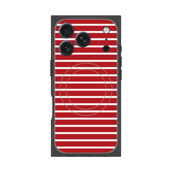 Premium Square Case with MagSafe［ Middle Border - Red ］