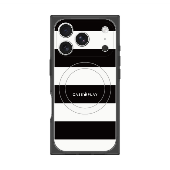 Premium Square Case with MagSafe［ Big Border - Black ］