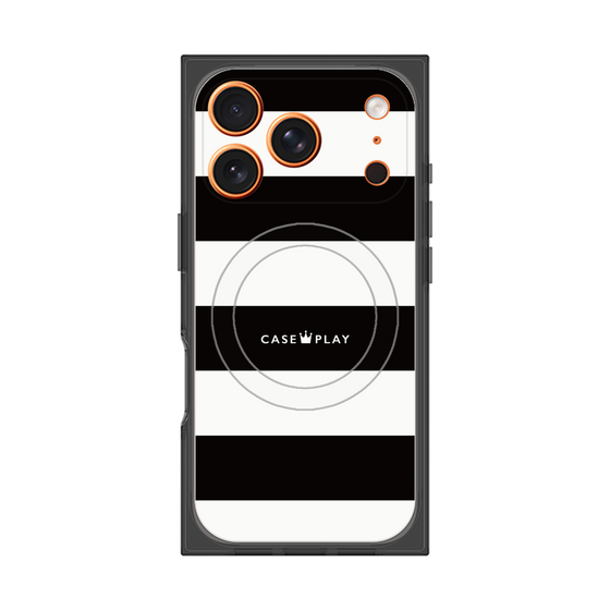 Premium Square Case with MagSafe［ Big Border - Black ］