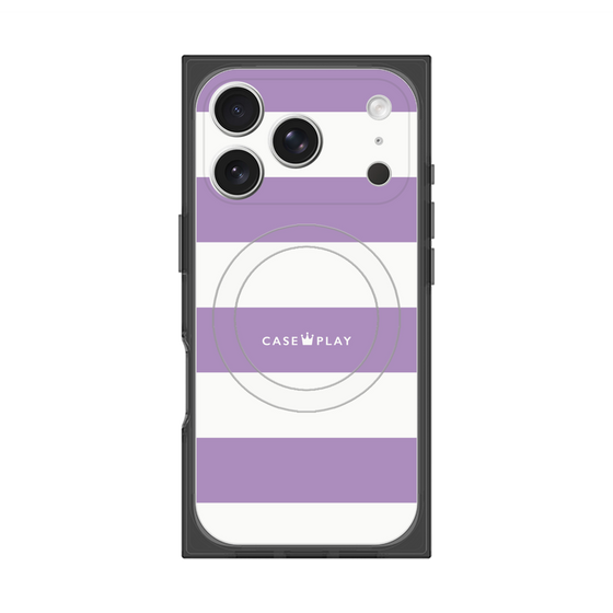Premium Square Case with MagSafe［ Big Border - Purple ］
