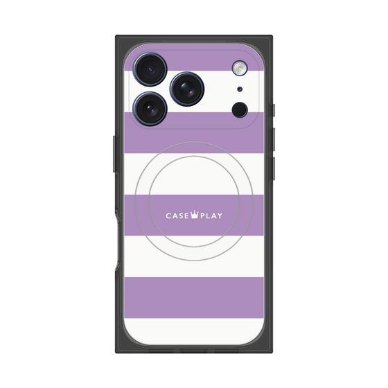 Premium Square Case with MagSafe［ Big Border - Purple ］