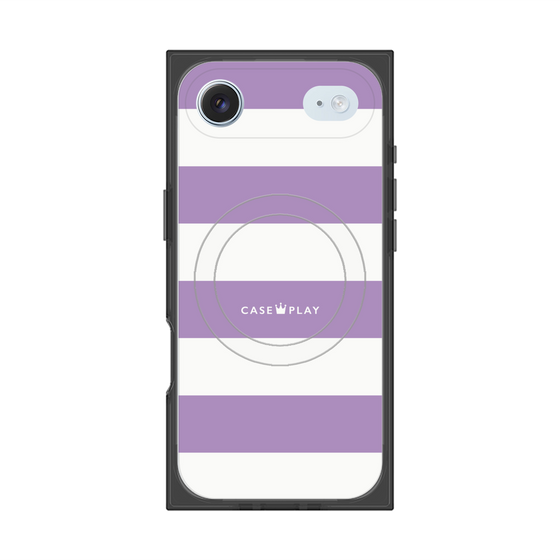 Premium Square Case with MagSafe［ Big Border - Purple ］