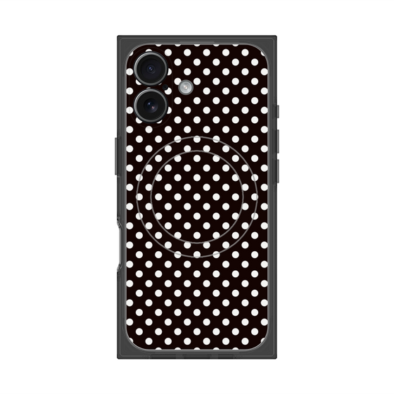 Premium Square Case with MagSafe［ Small Dot - Black ］