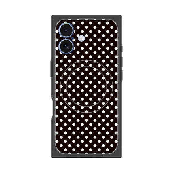 Premium Square Case with MagSafe［ Small Dot - Black ］