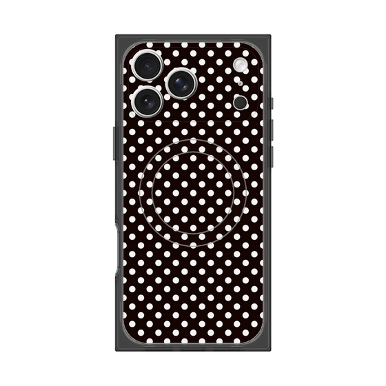 Premium Square Case with MagSafe［ Small Dot - Black ］