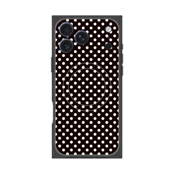 Premium Square Case with MagSafe［ Small Dot - Black ］