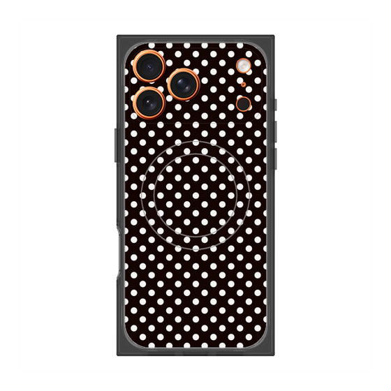 Premium Square Case with MagSafe［ Small Dot - Black ］