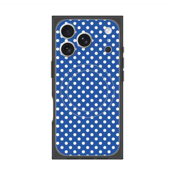 Premium Square Case with MagSafe［ Small Dot - Blue ］