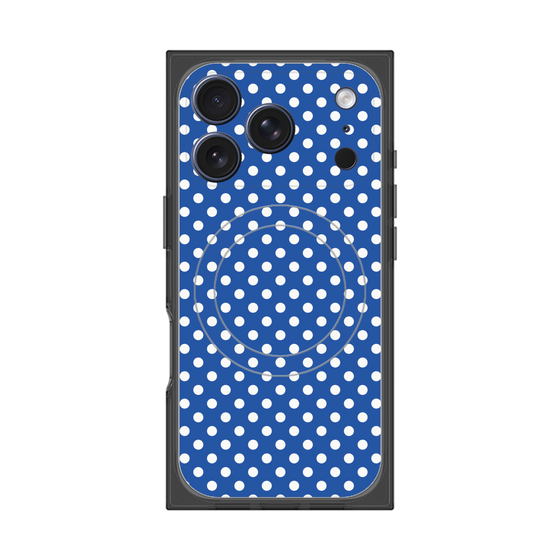 Premium Square Case with MagSafe［ Small Dot - Blue ］