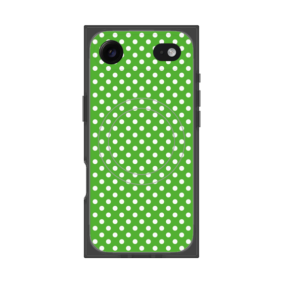 Premium Square Case with MagSafe［ Small Dot - Green ］
