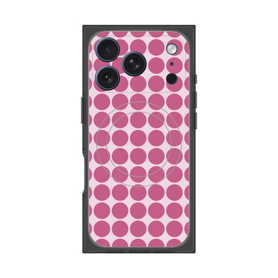 Premium Square Case with MagSafe［ Big Dot - Pink ］