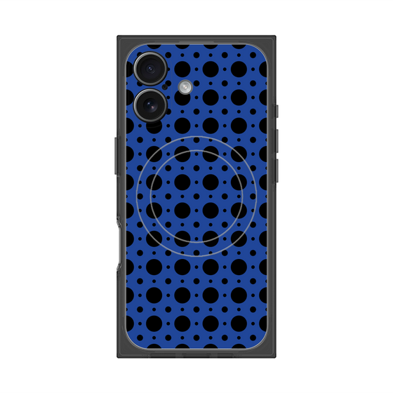 Premium Square Case with MagSafe［ Shower Dot - Blue ］