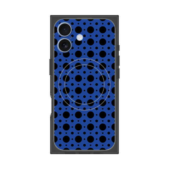 Premium Square Case with MagSafe［ Shower Dot - Blue ］