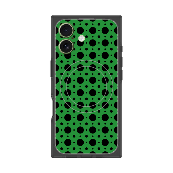 Premium Square Case with MagSafe［ Shower Dot - Green ］