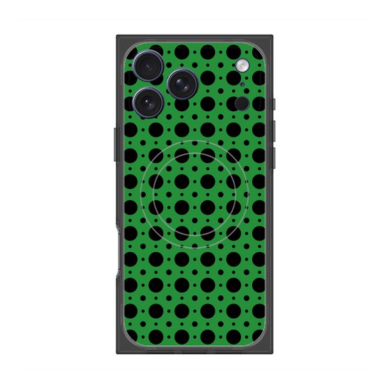 Premium Square Case with MagSafe［ Shower Dot - Green ］