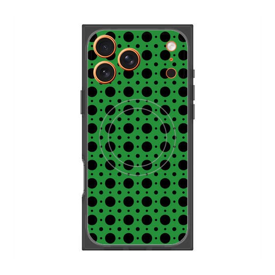 Premium Square Case with MagSafe［ Shower Dot - Green ］