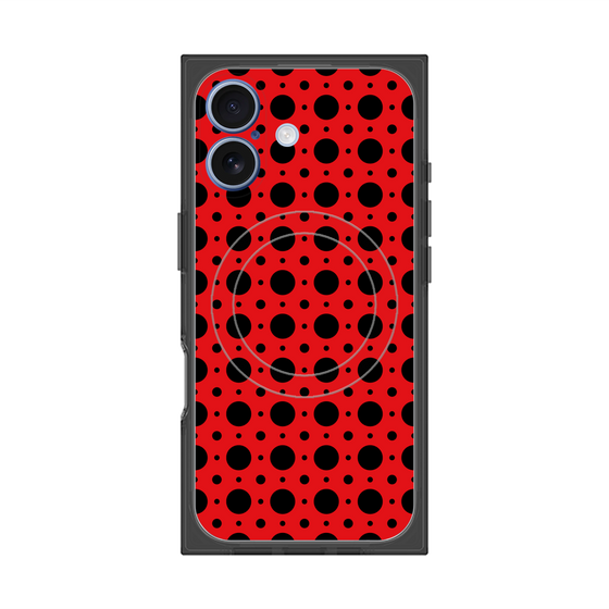 Premium Square Case with MagSafe［ Shower Dot - Red ］