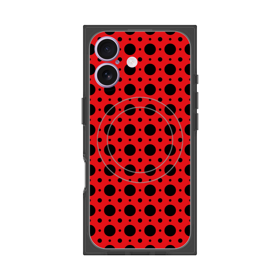 Premium Square Case with MagSafe［ Shower Dot - Red ］