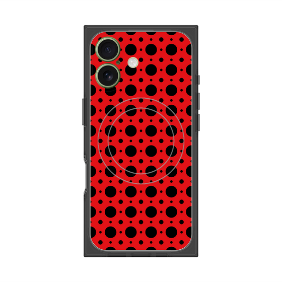 Premium Square Case with MagSafe［ Shower Dot - Red ］