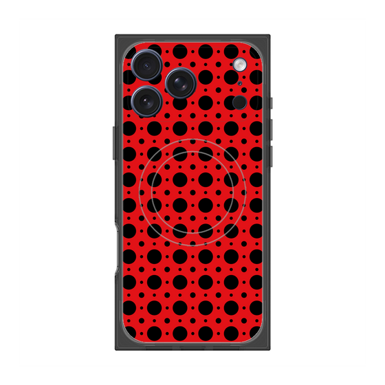 Premium Square Case with MagSafe［ Shower Dot - Red ］