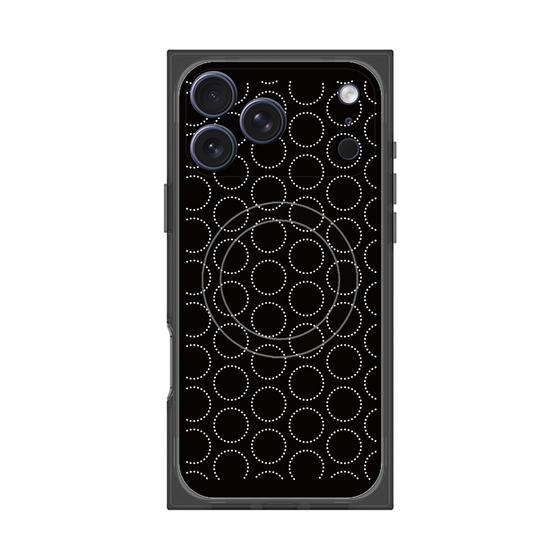 Premium Square Case with MagSafe［ Dot Circle - Black ］