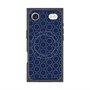Premium Square Case with MagSafe［ Dot Circle - Navy ］