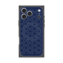 Premium Square Case with MagSafe［ Dot Circle - Navy ］