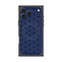 Premium Square Case with MagSafe［ Dot Circle - Navy ］