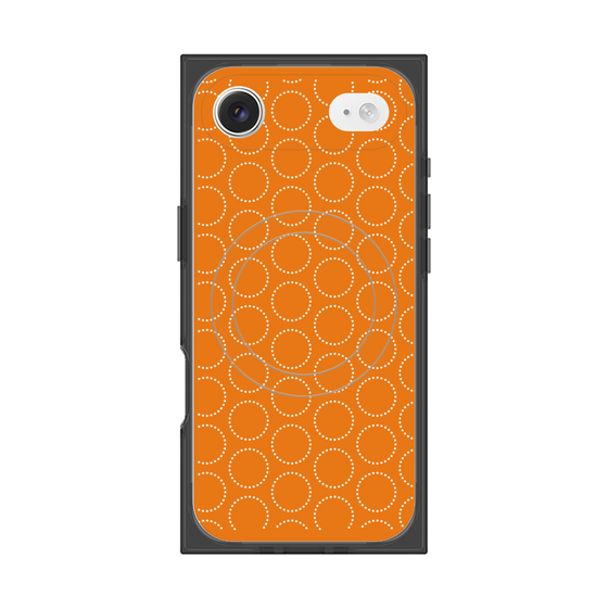 Premium Square Case with MagSafe［ Dot Circle - Orange ］